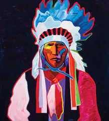 John Nieto, Geronimo, Acrylic on canvas