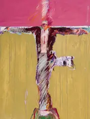 Fritz Scholder, American Businessman, Acrylic on canvas