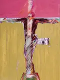 Fritz Scholder, American Businessman, Acrylic on canvas