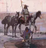 Kenneth Riley, The Source study, Acrylic on board