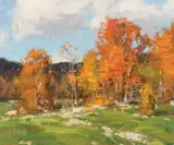 Matt Smith, New England Autumn - Orange Trees