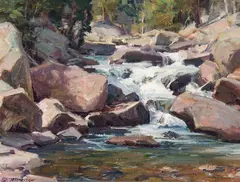 Clyde Aspevig, El Dorado Creek, Oil on board