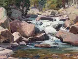 Clyde Aspevig, El Dorado Creek, Oil on board