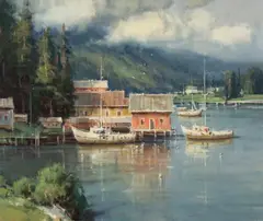 Scott Christensen, Skagit Bay, Oil on linen