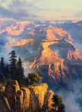 William Scott Jennings, Canyon View, Oil on canvas