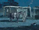 Kim Mackey, Placita Noche, Oil on board
