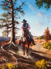 Jim Carson, Canyon Trail, Oil on canvas