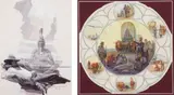 J. K. Ralston, Set of two: A Cowboy's Dream; Congregational Church, Oil on board; Oil on canvas (cut)