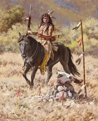 Steven Lang, Buffalo Medicine Shrine, Oil on canvas