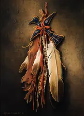 Bruce Cheever, Crow Charm, Oil on board