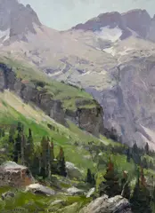 Jim Wilcox, Glacier National Park, Oil on board