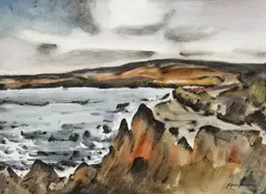 Arthur Haddock, Coastal Scene, Watercolor