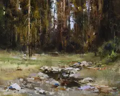 Cyrus Afsary, Quiet Glen, Oil on canvas
