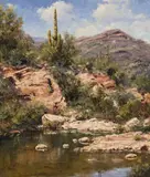 Kenny McKenna, Apache Trail Oasis, Oil on canvas