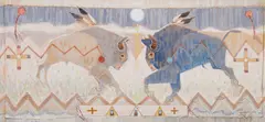 Oreland Joe, The Morning Brawl, Acrylic on canvas mounted to canvas