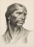 Joseph Imhoff, Untitled (Portrait), Charcoal