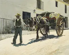 Clark Hulings, Tremolinos, Oil on canvas