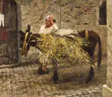 Clark Hulings, Sicilian Donkey, Oil on linen
