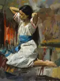 William Whitaker, The Model, Oil on board
