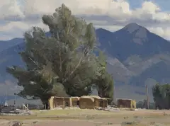 Martinez Ruins by Clyde Aspevig, Oil on board, sold Aug 2025