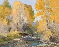 Kevin MacPherson, Streamride Gold, Oil on board
