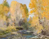 Kevin MacPherson, Streamride Gold, Oil on board