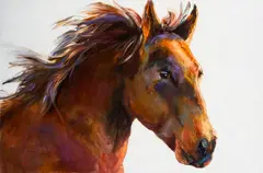 Linda St. Clair, I Ride a Dark Horse, Oil on canvas