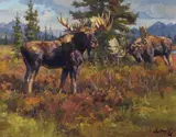 Chad Poppleton, Heavy Weights, Oil on canvas mounted to board
