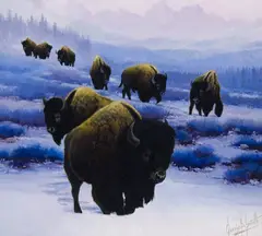 George D. Smith, Winter March, Oil on board