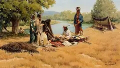 Harvey Johnson, The Trader's Soldier, Oil on board