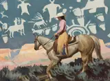 Ray Roberts, Evening Ride, Oil on board