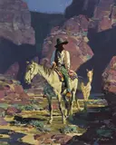 David Mann, Wandering Navajo, Oil on canvas