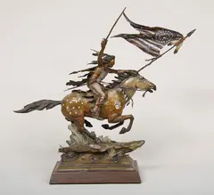 Final Charge by Ed Natiya, Bronze, cast 18/25, sold Aug 2025