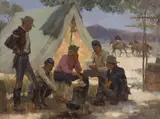 Kenneth Riley, Letter from Home, Oil on board