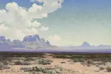 Audley Dean Nicols, Desert, Oil on canvas