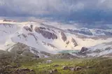Jim Wilcox, 4th of July on Beartooth Pass, Oil on canvas