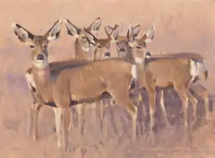 James Morgan, On alert, Oil on board
