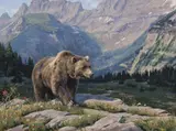 Brian Grimm, The Quest for Huckleberries, Oil on board