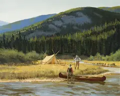 Brett Smith, Meadow Camp, Oil on canvas