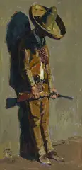 Bandito by John Moyers, Oil on board, sold Aug 2025