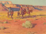 Glenn Dean, Marble Canyon Riders, Oil on canvas mounted to board