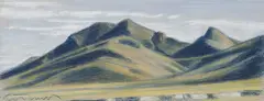 Mountain Study by Ed Mell, Pastel, sold Aug 2025