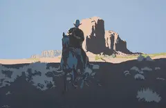 Billy Schenck, Untitled (Cowboy on horseback), Oil on linen