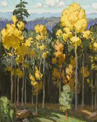 Tim Solliday, View From Mountain Road, Oil on board
