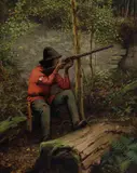 De Cost Smith, Iroquois Hunter, Oil on canvas
