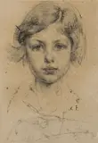 Nicolai Fechin, Girl In Pencil