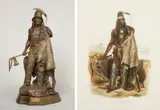 John Coleman, Two pieces (2): John Coleman (b. 1949): Addih-Hiddisch; Hidatsa Chief & Karl Bodmer (1809-1893): Abdih-Hiddisch