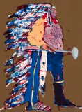 Fritz Scholder, Indian with Tomahawk II, Lithograph