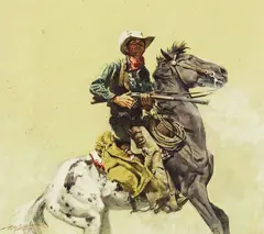 Ready & Waiting by Frank McCarthy, Oil on board, sold Aug 2025