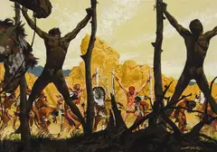 Frank McCarthy, I Was Captured by Comanche Torturers, Gouache